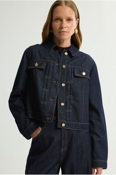 Love My Body Cep Detaylı Denim Ceket