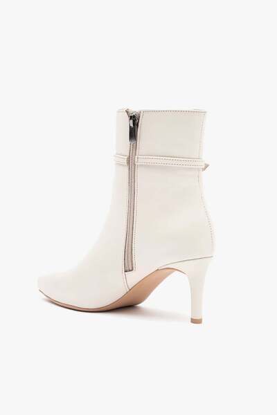Louis Cardy Island Cream Leather Women's Heeled Boots