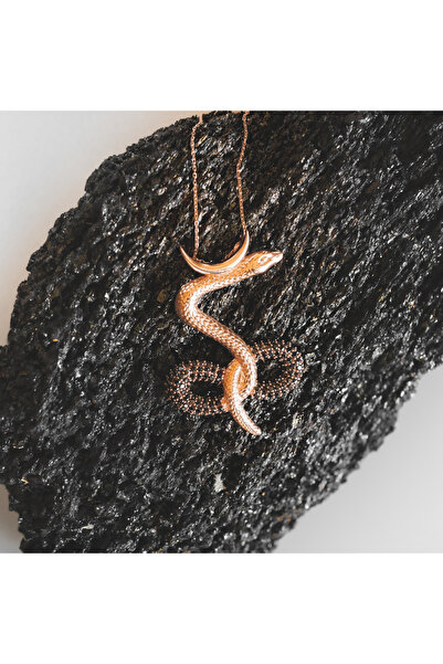 AİCHA JEWELLERY GÜMÜŞ KOLYE TANRIÇA LİLİTH ZİNCİRLİ 925 AYAR ALTIN KAPLAMA EL YAPIMI