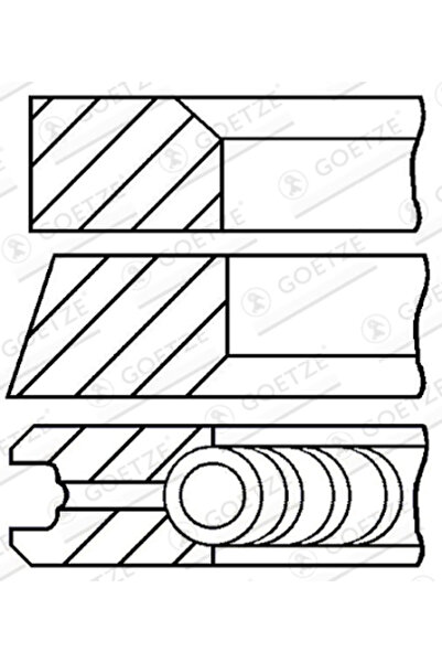 GOETZE ENGINE Set Segmenti Piston Nissan Almera Ii Hatchback (n16) 2003-2006 Diesel