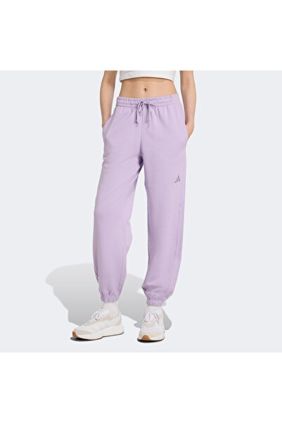 adidas All SZN Holiday Glitter Fleece Loose Kadın Lila Eşofman Altı