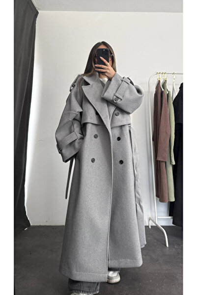 nona butik Palton Lorena Kaşe - Gri