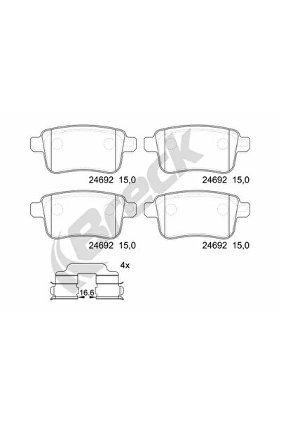BRECK Комплект накладки дискови спирачки Mercedes-Benz Citan Van/Spacious Sed...