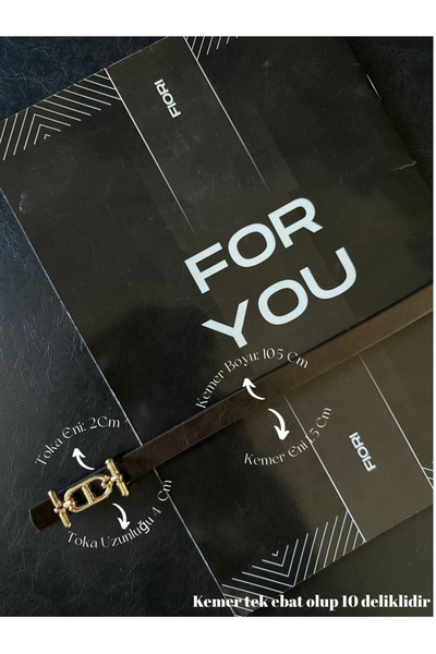 Fiori Gold Tokalı İnce Kemer, Pantolon Kemeri, Gömlek Kemeri, Ceket Kemeri