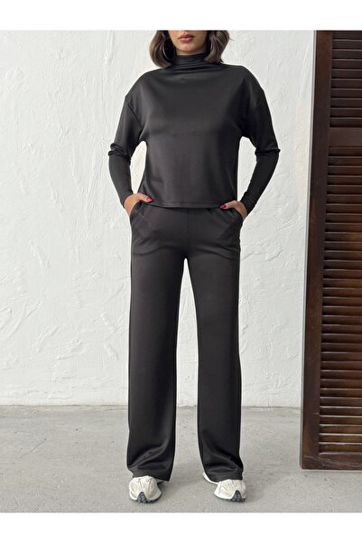 peralist Soft Modal Feel, Stand-Up Collar and Draped Sweatshirt