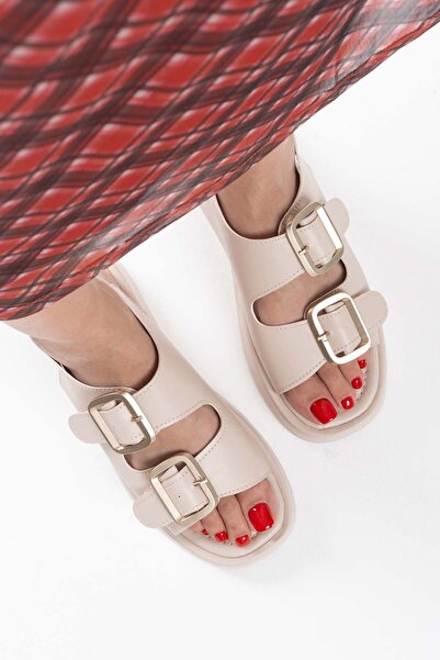 TRENDELLA Shery Beige Skin Sandals