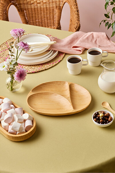 Karaca Bamboo Nora 3-Section Ellipse Serving Tray 27X21 cm