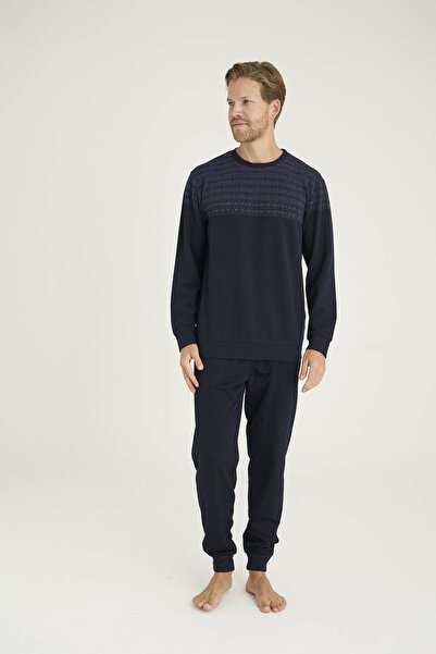 KLY Erkek O.Yaka Kol Paça Ribana Pijama Takımı Şık Tasarım Kalın Kumaş
