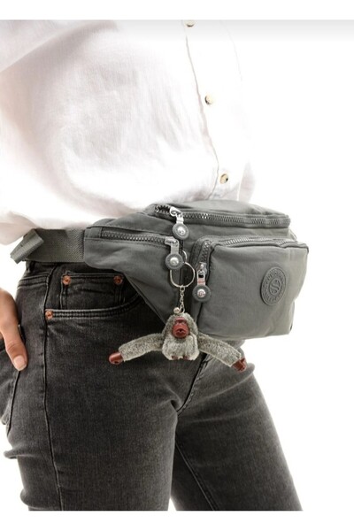 eflanmoda Geantă unisex pentru umăr și talie din țesătură șifonată Sanmorris