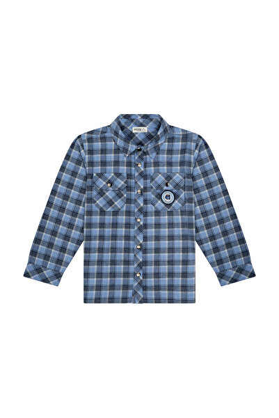 Miny Center Καρό πουκάμισο ξυλοκόπος με τσέπες με κουμπωτά