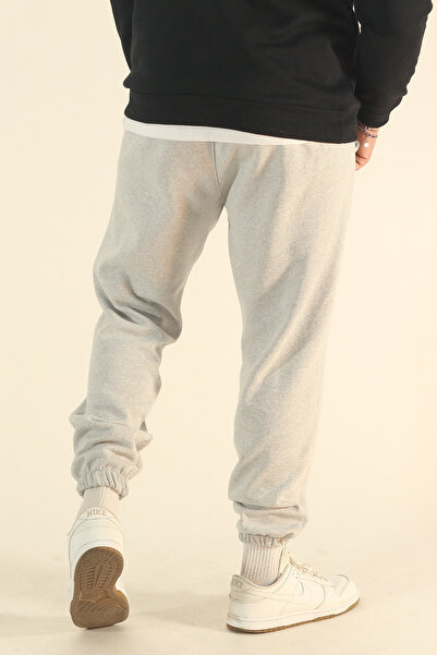 INFLUYENTE Ανδρικό χειμερινό βαμβακερό φούτερ με ελαστικό κολάν, άνετο κομμένο σε καμπύλες γραμμές