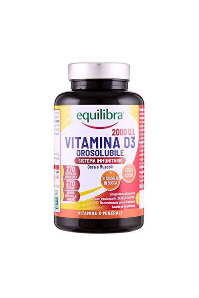 Equilibra Vitamin D3, 2000 IU, For the immune system, bones and muscles, 270 orodispersible tablets
