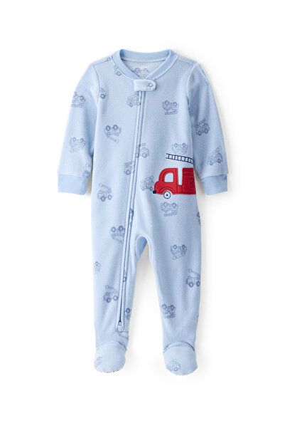 Carter's Baby Boy Green Fleece Jumpsuit
