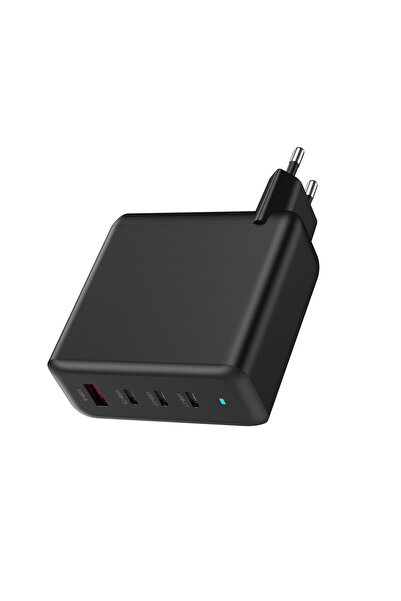 Voltres Voltres wall charger, 100W, 4 ports (3x USB-C & 1x USB-A), Compact, Black