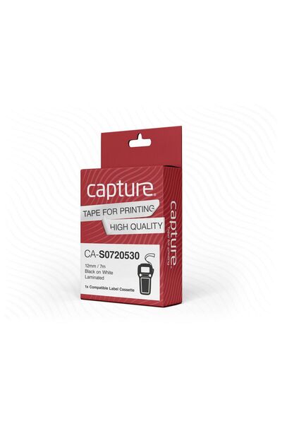 Other Capture 12mm x 7m Black on White Tape, CA-S0720530