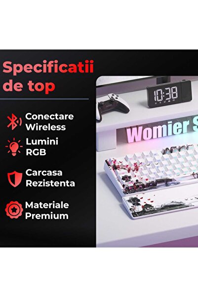 Timebox 75% Wireless Mech Keyboard, Screen, 3-Mode 2.4G/BT/USB-C, Hot-Swap, RGB, 4000mAh, Mac/Win