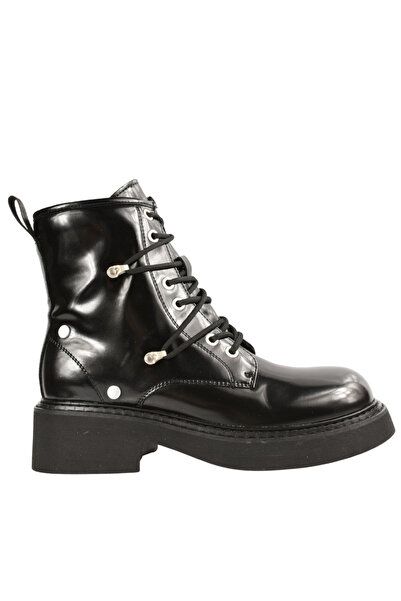 PASS Collection Ghete casual, damă, COLECȚIA PASS, WB70006A negru, piele lăcu...