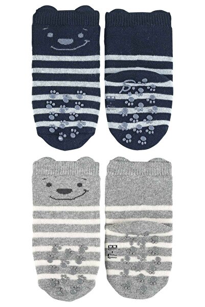 Sterntaler Bear Patterned 2-Piece Anti-Slip Socks