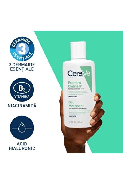 CeraVe Gel de curatare spumant pentru piele normal-grasa, 473 ml