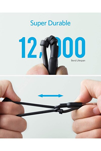 Anker كابل PowerLine II 3 في 1 Lightning/USB-C/Micro USB