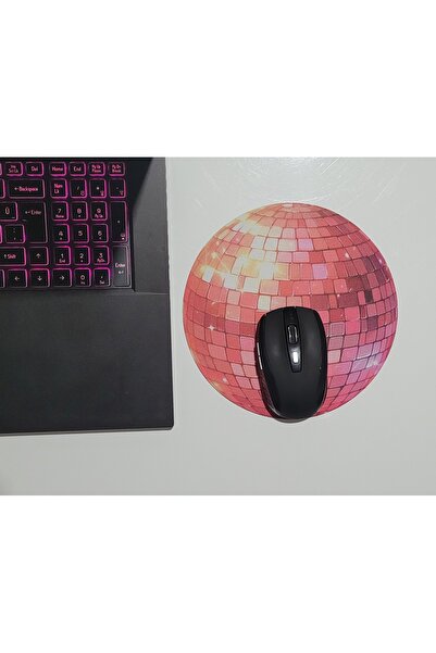 SS BASKI Pembe Disko Topu Mousepad