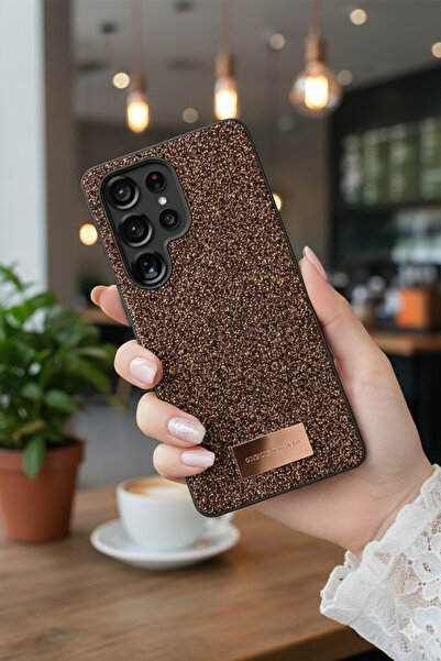 Rivor Samsung Galaxy S23 Ultra Uyumlu Kılıf Kamera Çıkıntı Taşlı Boncuk İşlem...