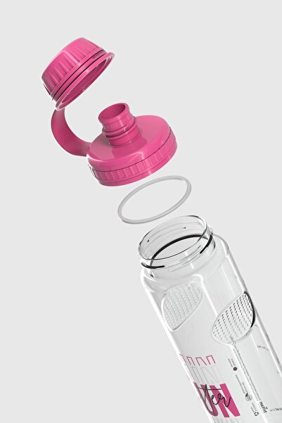 Renga Aegean Script Patterned 750 ml Tritan Flask 912067 Fuchsia