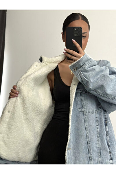 nona butik Τζιν μπουφάν Kenedy Shearling