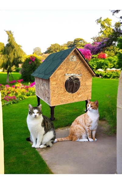 Kedi evi kedi yuvası 2 KEDİLİK iç ve dış mekan ısı ve su yalıtımlı