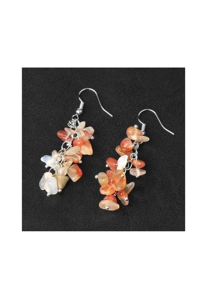 animis beauty Carnelian chips earrings, made of natural semi-precious stones