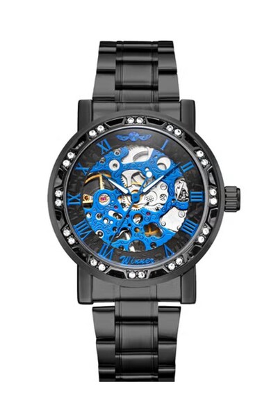 WINNER Men's automatic mechanical wristwatch, water-resistant and rust-proof