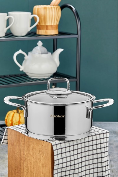 Cooker 16 cm Bomonti Stainless Steel 2 Liter Deep Pot