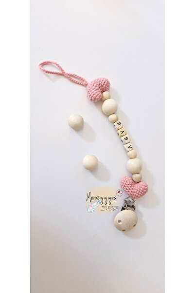 Merveyyyra Kalpli İsimli Emzik Askısı İsim Yazılır