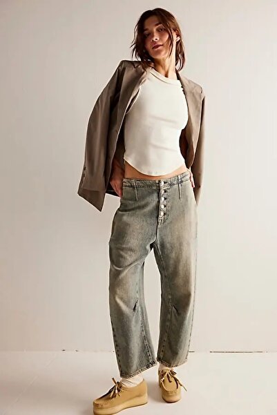 september island Smoky Blue Color Comfortable Fit Denim Trousers