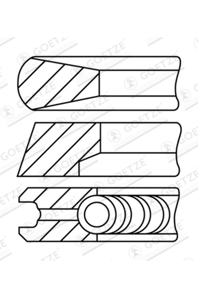 GOETZE ENGINE Set piston segmenti Mercedes-Benz LK/LN2/Mb-Trac