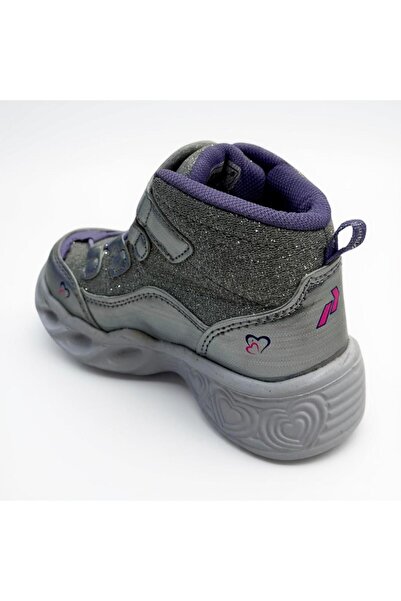 Promax Girl's Lighted Boots-Grey-Purple