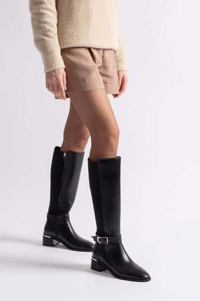 Louis Cardy Rixor Black Leather Women's Boots