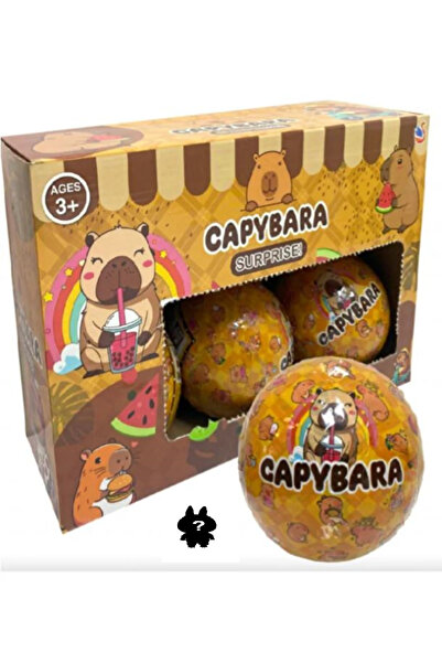 Retoys Kapibara Sürpriz Top Capybara Oyuncak Sticker Figür Hediyeli