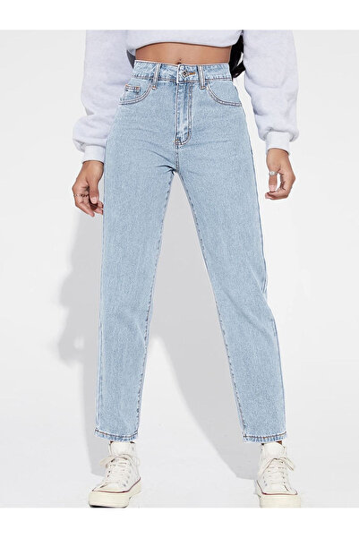 WODDİ بنطلون جينز مارغريت ماجنوم كار موم جين بخصر عالٍ وتفاصيل مميزة -1