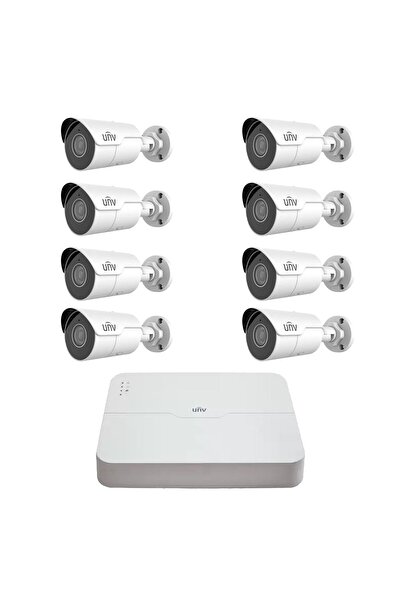 Uniview Sistem de supraveghere UNV cu 8 camere 4MP IP PoE Starlight, 2.8mm, Audio, IR 50m, NVR 4K cu 8 canale