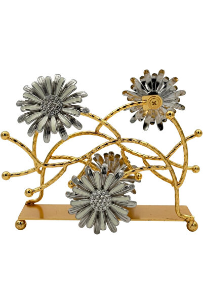 B&D حامل مناديل مزخرف من B&D باللون الذهبي