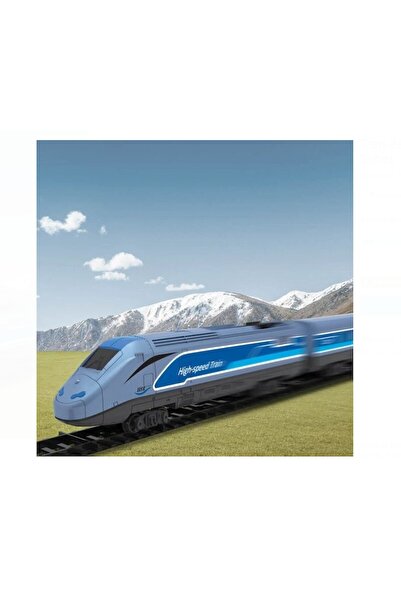 UnderShop High-Speed Modern Train Toy, 77 cm, Track 240x110 cm, with 2 RFID Card Sleeves -