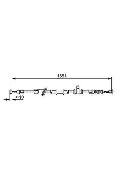 Bosch Cablu Frana De Parcare Mitsubishi Space Star Microbus