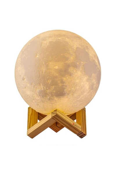 awwaline 3D Moon Shape Night Light, Multicolor, Rechargeable, Portable