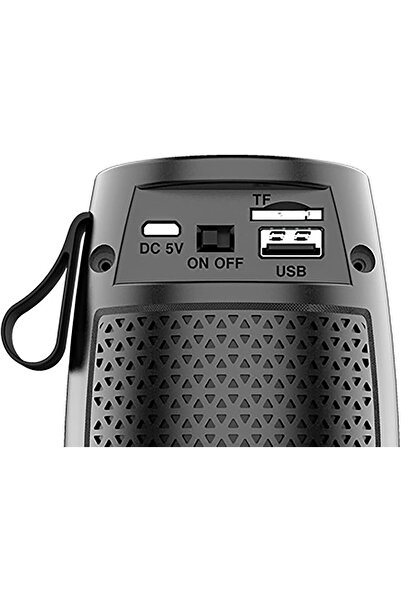 Zen Store مكبر صوت ZQS1202 سوبر باس بلوتوث محمول لاسلكي 5 وات ضوء RGB MP3 TF/USB (أسود)