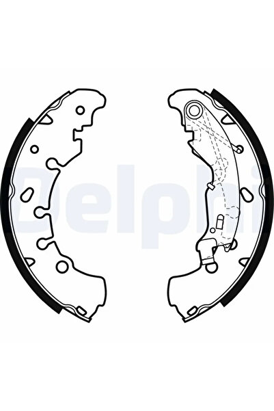 DELPHİ Комплект спирачни челюсти Fiat Idea/Panda/Punto Lancia Musa/Ypsilon