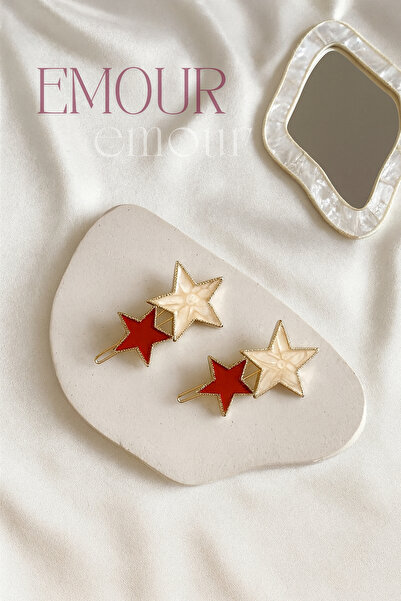 emour Yıldız Tel Toka Seti, Yıldızlı Tel Toka,Abiye Toka,Kız Çocuk Tel Toka S...