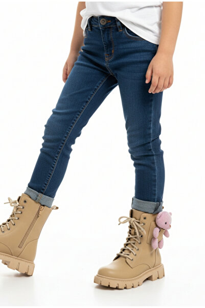 Moda Lime Παιδικές καθημερινές ορθοπεδικές χειμερινές μπότες με ψηλή σόλα, ανθεκτικές στο κρύο και στην πούδρα, με αρκουδάκι