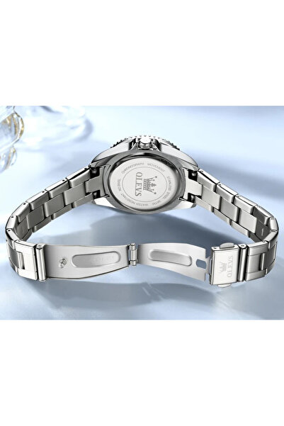 OLEVS Ceas de dama CS1551, otel inoxidabil, argintiu, cadran alb