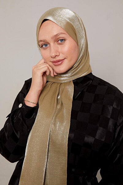 Levidor Yağ Yeşili Kristal Abiye Şal